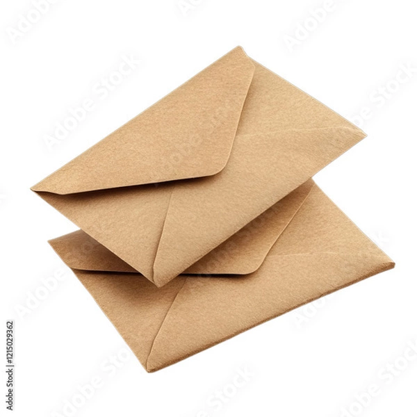Obraz Stacked Brown Envelopes for Mail Delivery