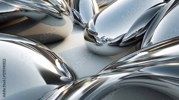 Fototapeta Abstract Metallic Forms