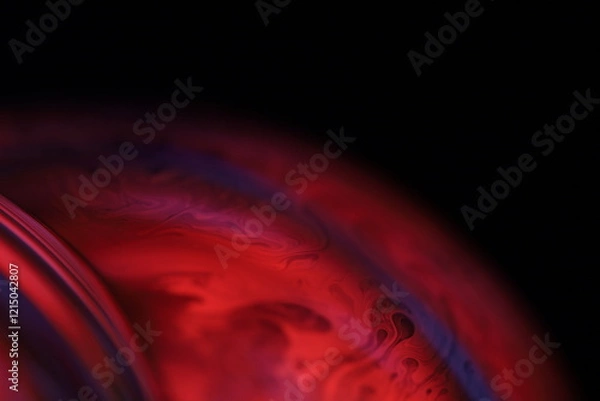 Obraz 	
Red reflections of liquid in macro, red liquid surface, bubbles in macro, connection of bubbles in macro, cell from liquid, mattte surface