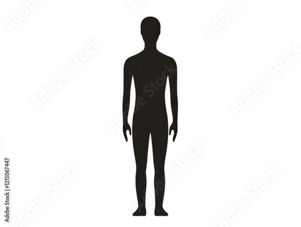 Obraz Isolated Full Body Human Silhouette