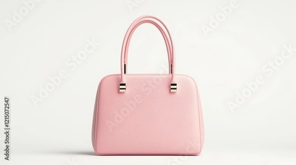 Fototapeta Stylish pink handbag on a minimalistic background for fashion and lifestyle imagery.