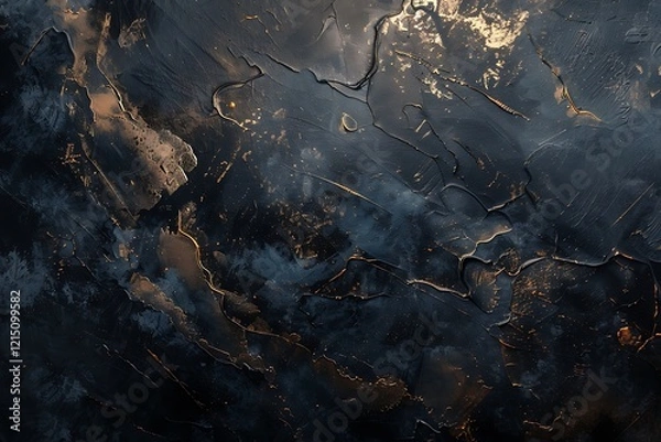 Obraz Abstract Dark Texture With Golden Accents