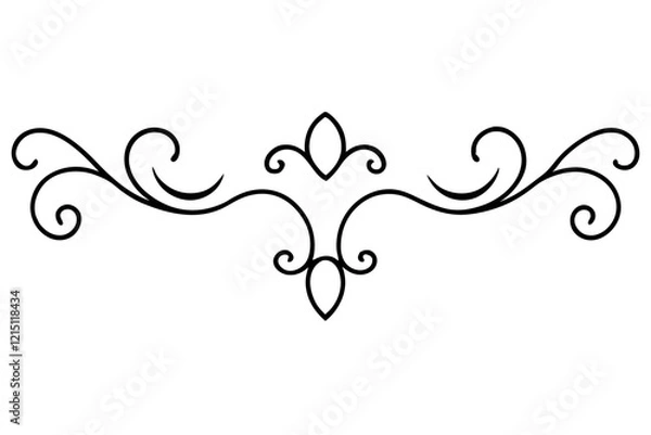 Obraz Elegant Baroque Ornament Vector for Luxury Invitations and Decorations