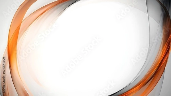 Obraz Abstract Orange and Grey Swirling Waves Design
