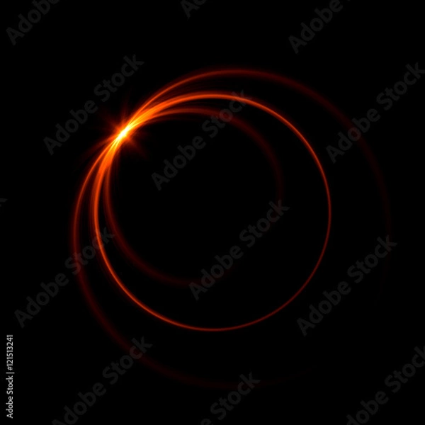 Fototapeta Abstract ring background with luminous swirling backdrop. Glowing spiral. The energy flow tunnel.
Shine round frame with light circles light effect. Glowing cover. Space for your message.