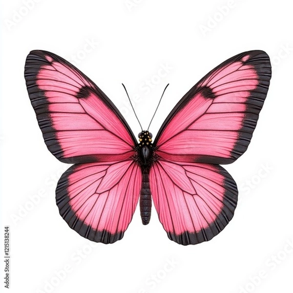 Fototapeta Delicate Pink Butterfly With Intricate Wing Patterns