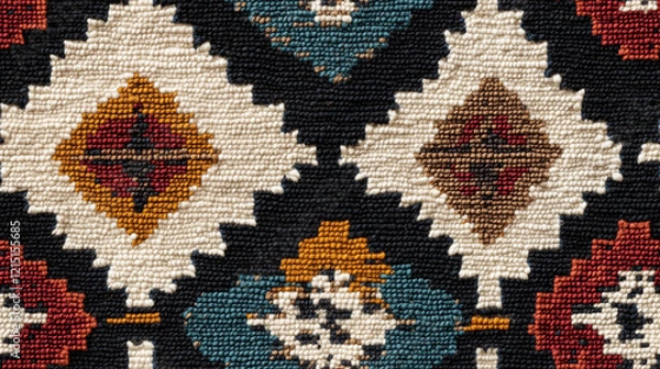 Fototapeta Seamless scandinavian carpet pattern. 
