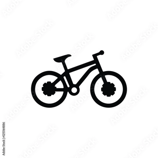 Obraz Bicycle icon bike vector trendy design symbol, Modern and editable bicycle icon.
 symbol with rider on road sign.
