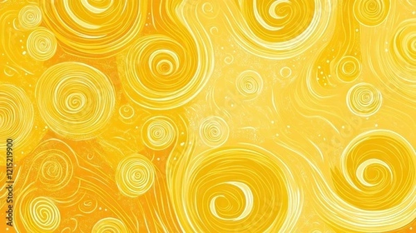 Obraz Abstract swirling yellow digital art background texture