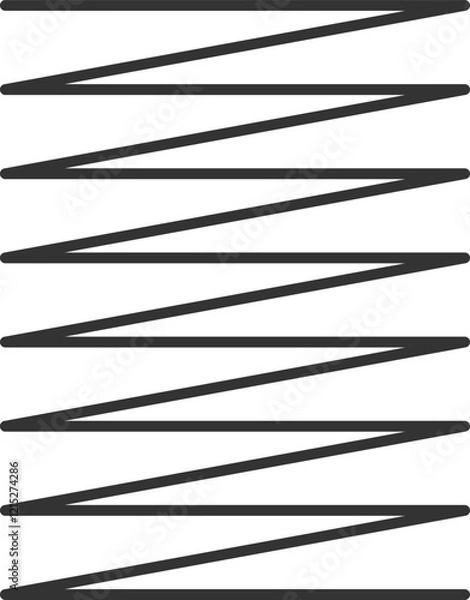 Fototapeta Metallic coils, motor machine spiral sign, wire springs and steel curved flexible coils represented by a simple linear spiral silhouette isolated vector icon