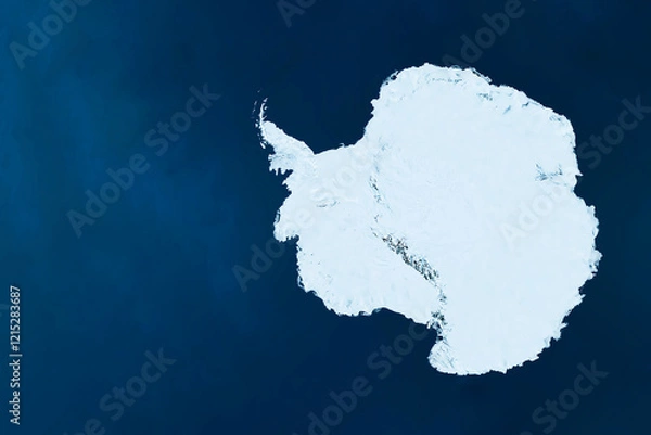 Fototapeta Antarctica from space. Elements of this image furnished by NASA