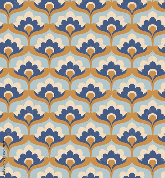 Obraz seamless vintage floral pattern