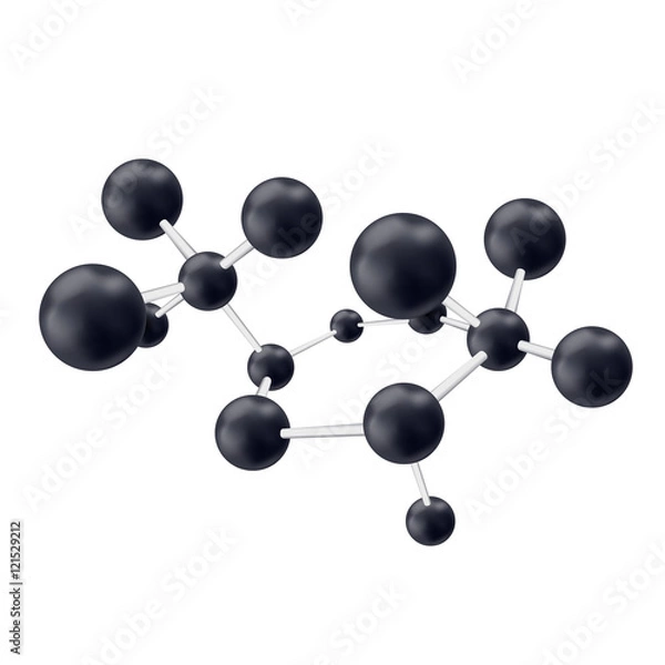 Fototapeta Abstract background with molecules spheres molecular structure