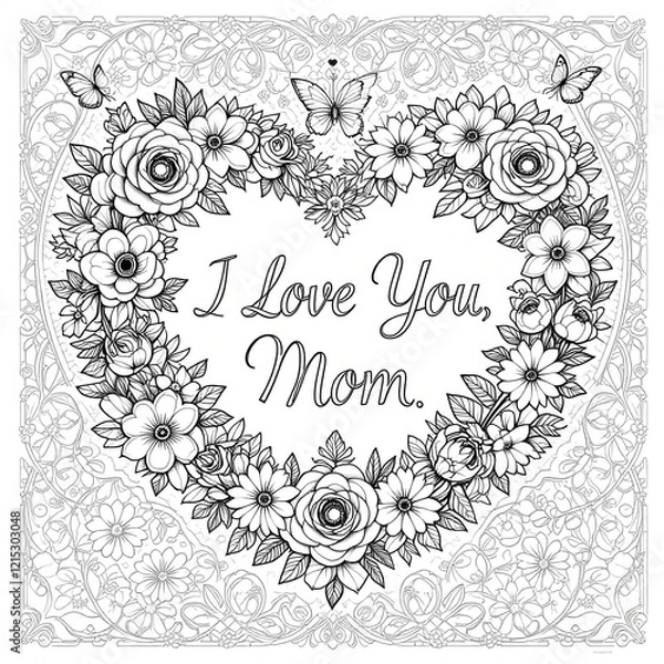 Obraz I love you mom frame