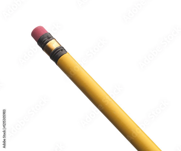 Fototapeta Pencil isolated on transparent layered background.