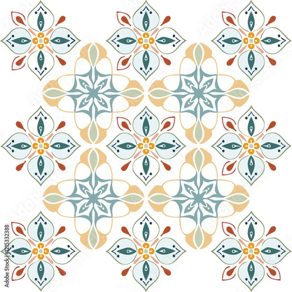 Fototapeta Seamless pattern with special elements vector background