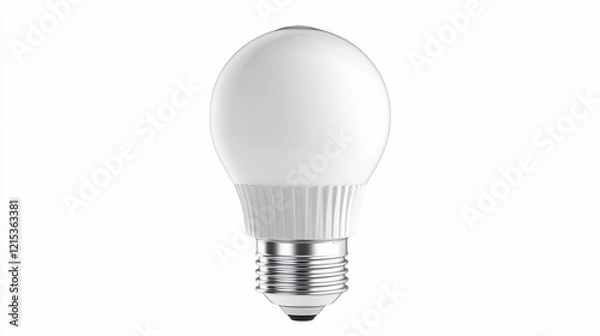 Fototapeta White LED bulb studio shot, bright background, energy efficiency (1)