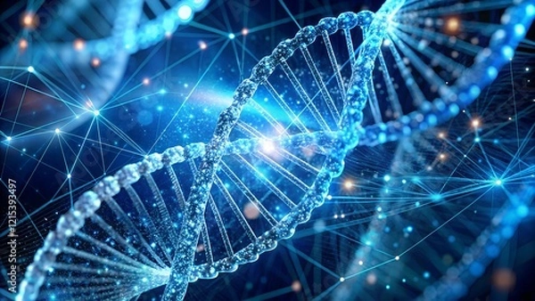 Fototapeta background with dna molecule