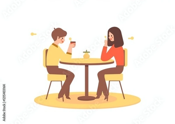 Fototapeta  two people sitting at a table