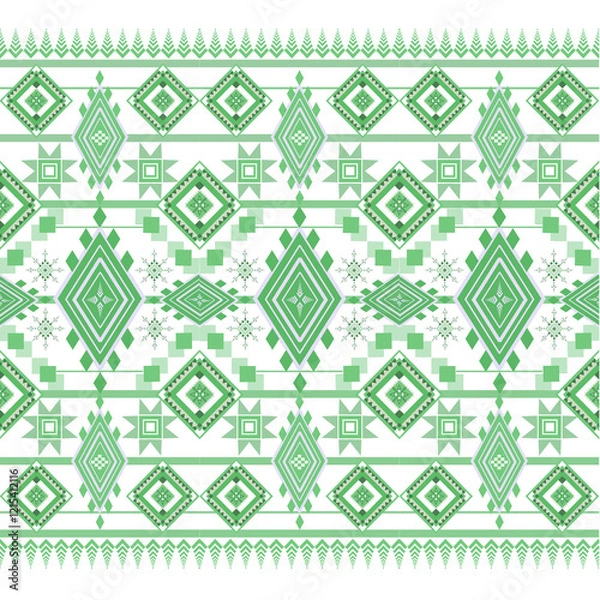Fototapeta Long diamond geometric native american pattern design for gorgeous fabric
