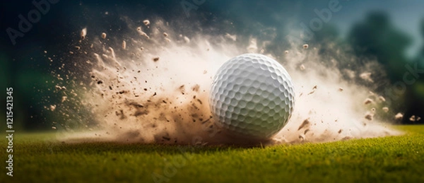 Obraz Golf, golf ball in a dynamic shot
