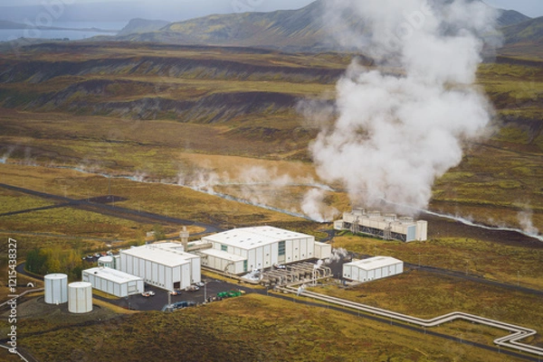 Obraz Geothermal plants provide renewable, climate-friendly energy, are base-load capable, space-efficient, versatile (electricity and heat), cost-effective, and reduce reliance on fossil fuels