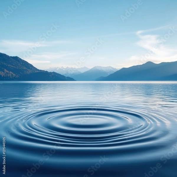 Obraz Large body of water with a small ripple in the middle