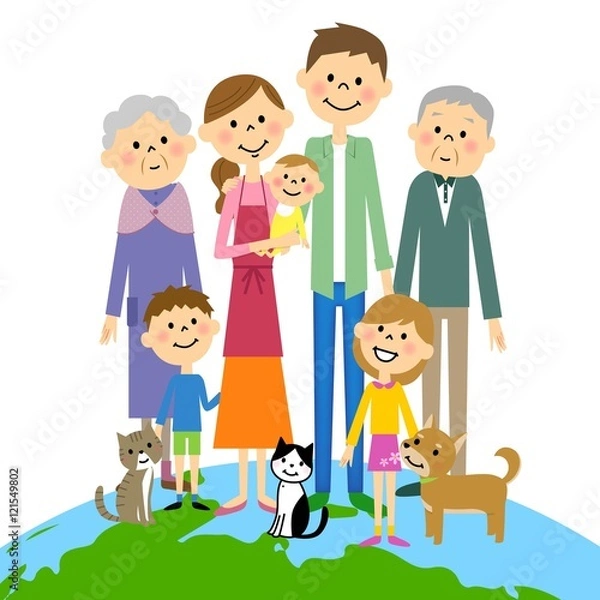 Obraz 地球　ファミリー