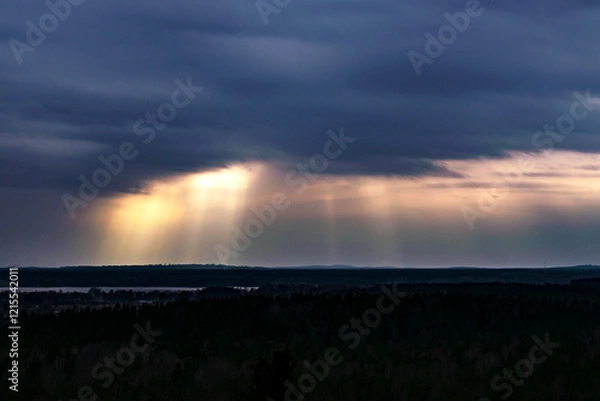 Fototapeta sunlight from the clouds