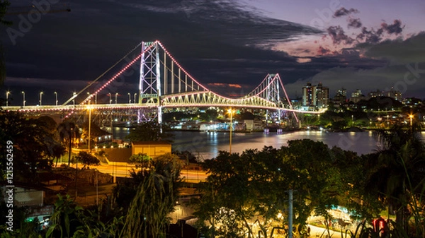 Obraz ponte de Florianópolis a noite