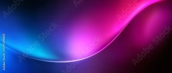 Fototapeta Dark purple pink blue color gradient background blurred neon color flow grainy texture effect futuristic banner design