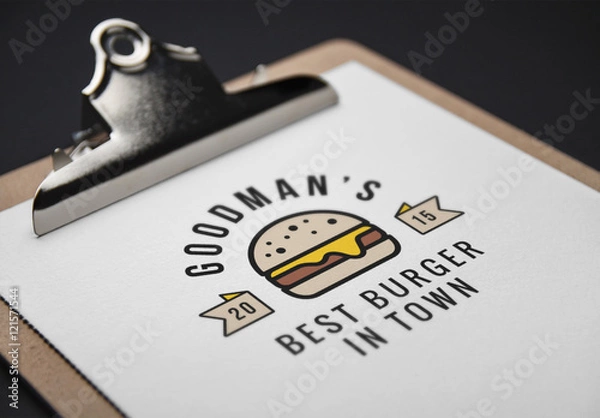 Fototapeta A4 Paper & Clipboard Mockup