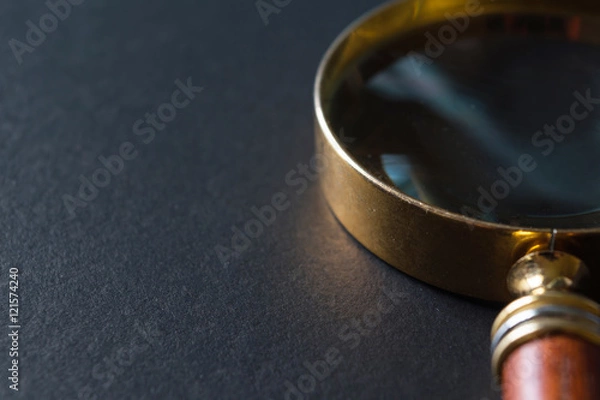 Obraz Selective focus a picture of magnifier for your design idea and background