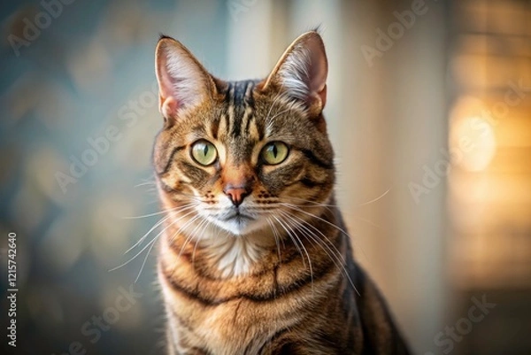 Obraz Smart Cat Photo: Intelligent Feline, Clever Kitty,  Brainy Cat,  Genius Cat,  Wise Cat,  Problem-Solving Cat,  Astute Cat,  Sharp Cat,  Gifted Cat,  Talented Cat