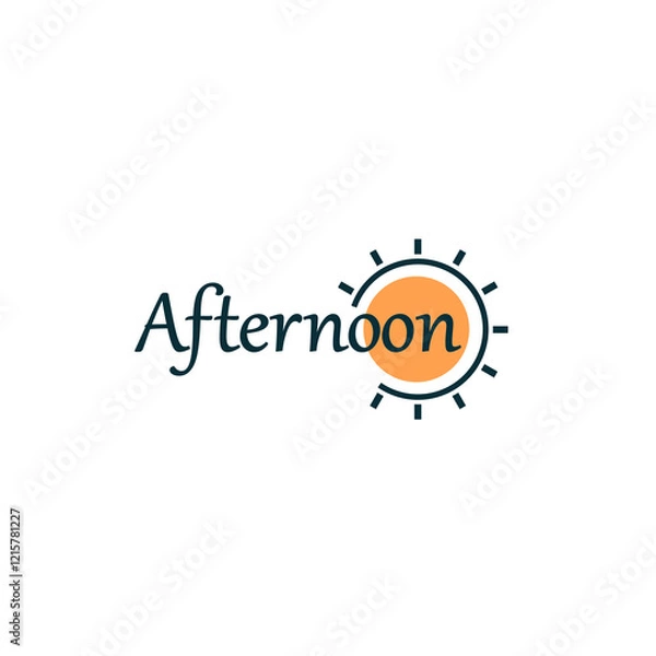 Fototapeta afternoon logo vector