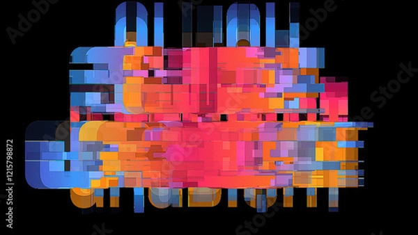 Fototapeta Glitch Gradient Titles