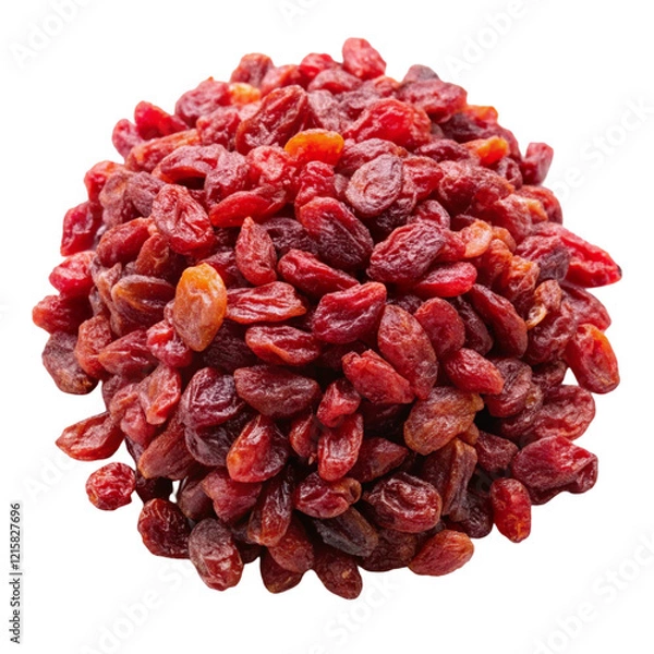 Obraz dried cranberries on white background