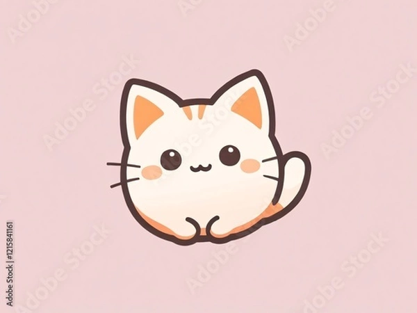 Obraz cat sticker emoji