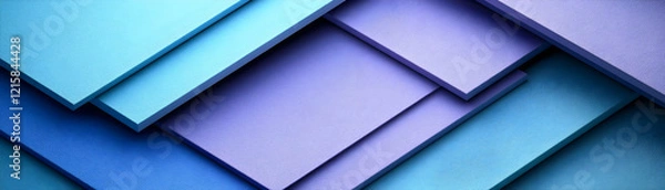 Obraz Blue Purple 3D Abstract Background Illustration