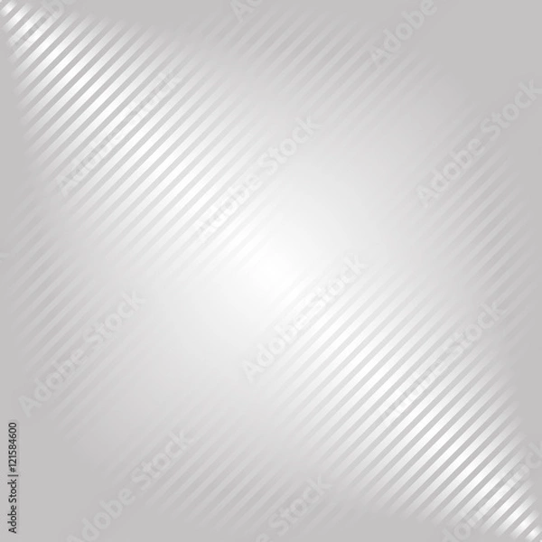 Obraz Abstract background with silver stripes vector illustration.