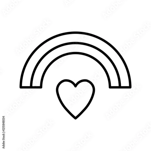 Fototapeta rainbow line icon