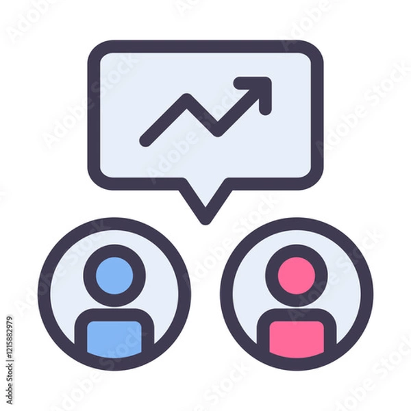 Fototapeta Chat Chart filled Style