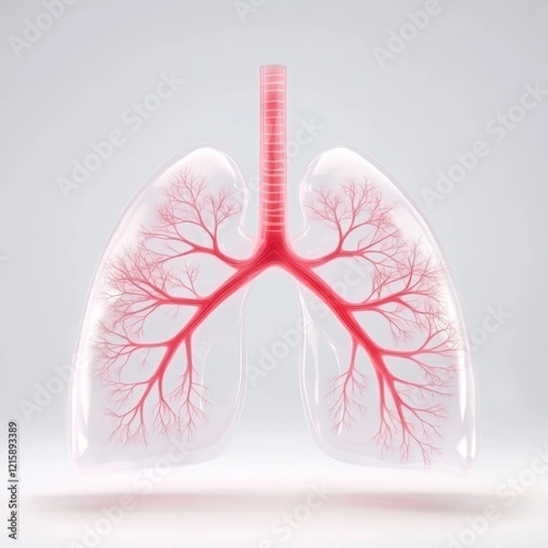 Fototapeta Transparent Lungs with Bronchial Tree
