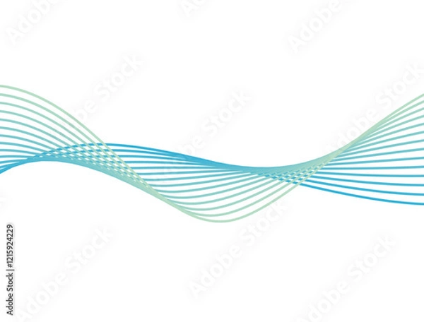 Obraz ライン・ウエーブのようなアブストラクトのデザインイラスト