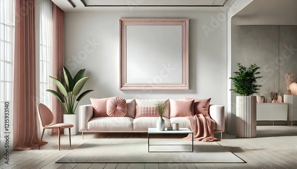 Fototapeta modern living room with sofa