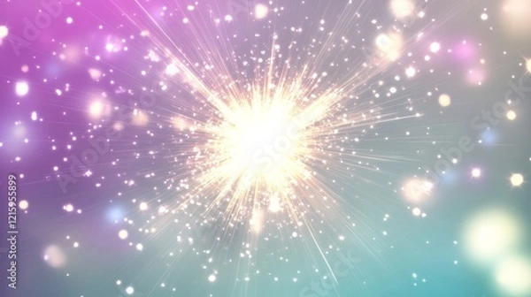Fototapeta Sparkling Light Burst Cosmic Sparkle Background