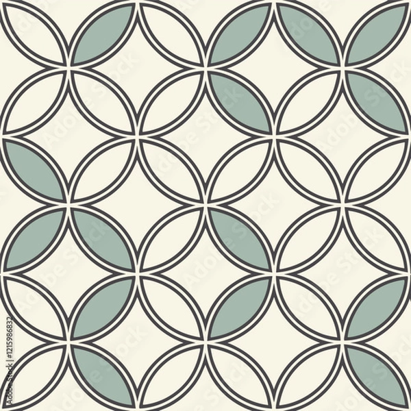Obraz Abstract Geometric Symmetry with Circles, Triangles, and Rectangles in Harmonious Patterns for Modern Design Applications