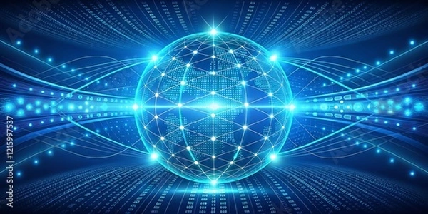Fototapeta Digital marketing strategies leveraging AI and data analytics for online business growth and enhanced communication in the modern technology global platform