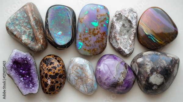 Obraz spirutual quartz crystal stones