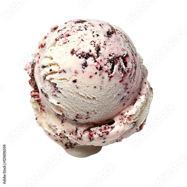 Fototapeta Delicious scoop of swirled ice cream, studio shot, dessert, food photography